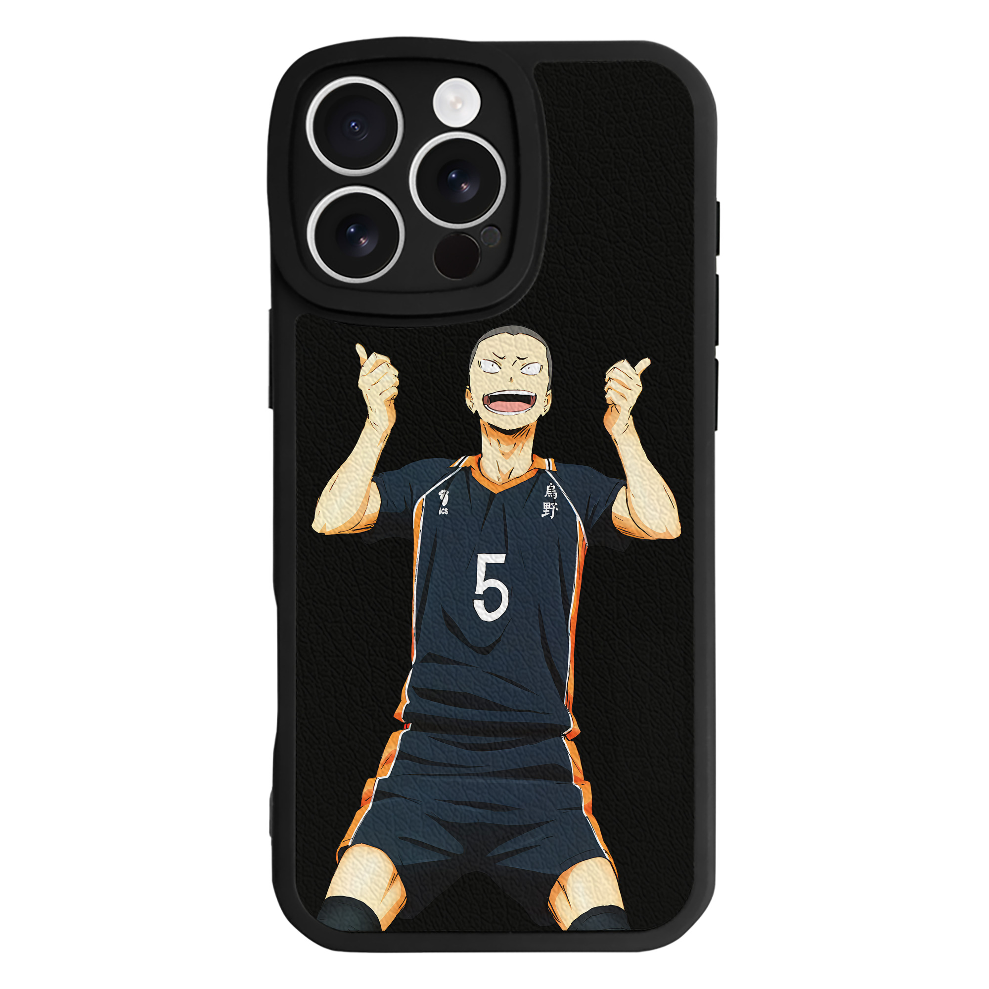 （画像用） ハイキュー!! Haikyu!! 【iPhone 16シリーズ対応】シリコンスマホケース（レザー調） 材質：シリコン
